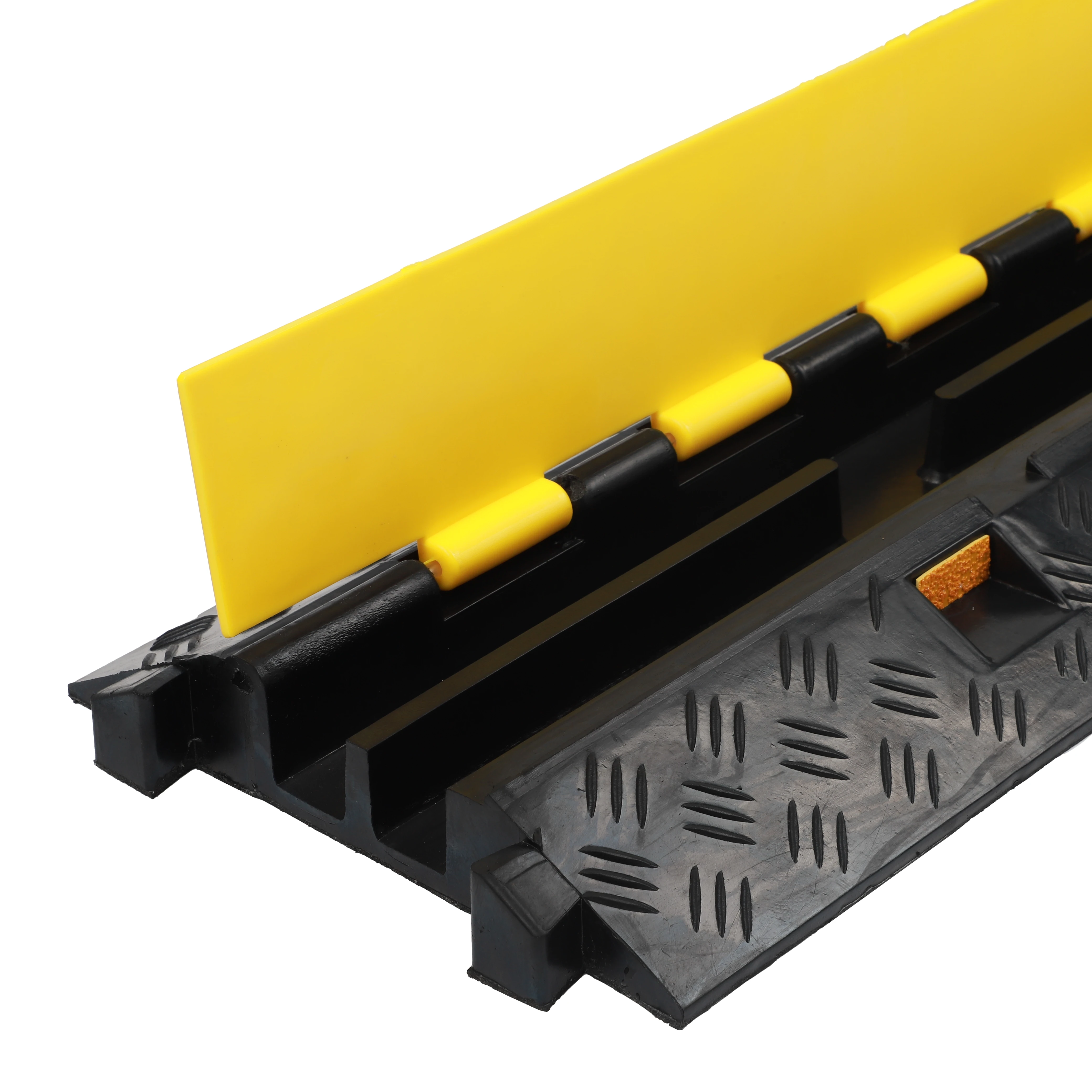 Rubber Wire Floor Cover Safety Cable Ramp 2 Channel Cable Protector