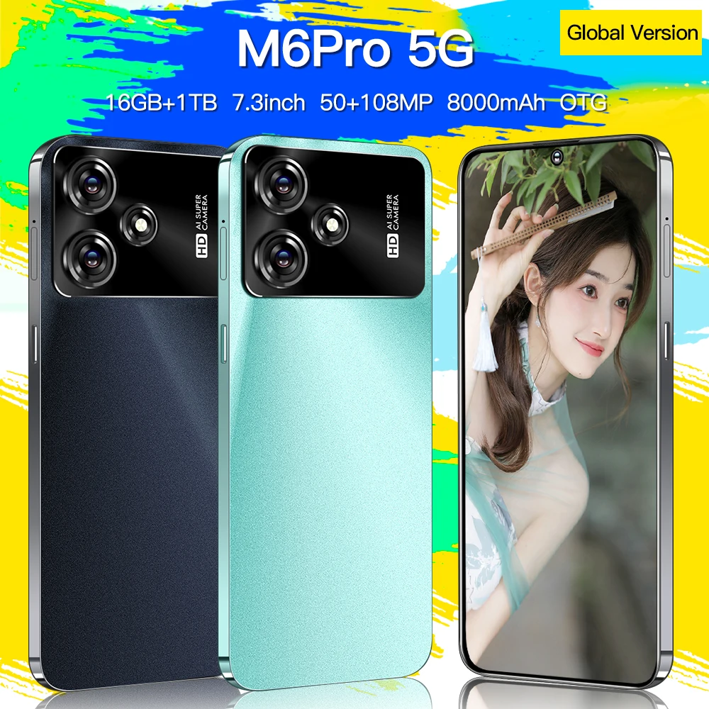 New Global POCO M6 Pro Smartphone 120Hz AMOLED 5000mAh 67W Super Charging Mobile Phone
