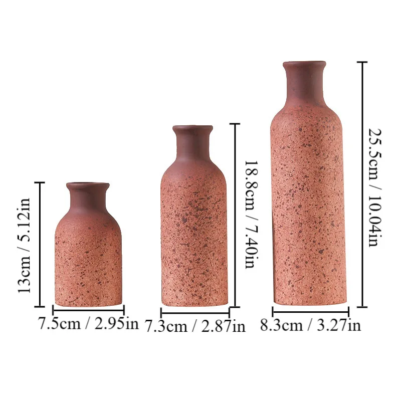 100% Handcrafted Boho Vases Modern Farmhouse Flower Vase Rustic Ceramic Vase Centerpiece Table Decorations