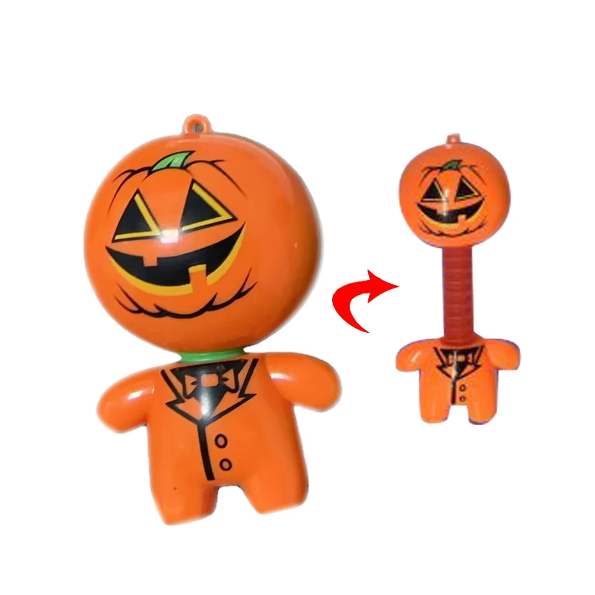 Halloween Funny Party Gift Retractable Doll Neck with Light Decompression Toy for Hard Candy and Bubble Gum Made of Plastic