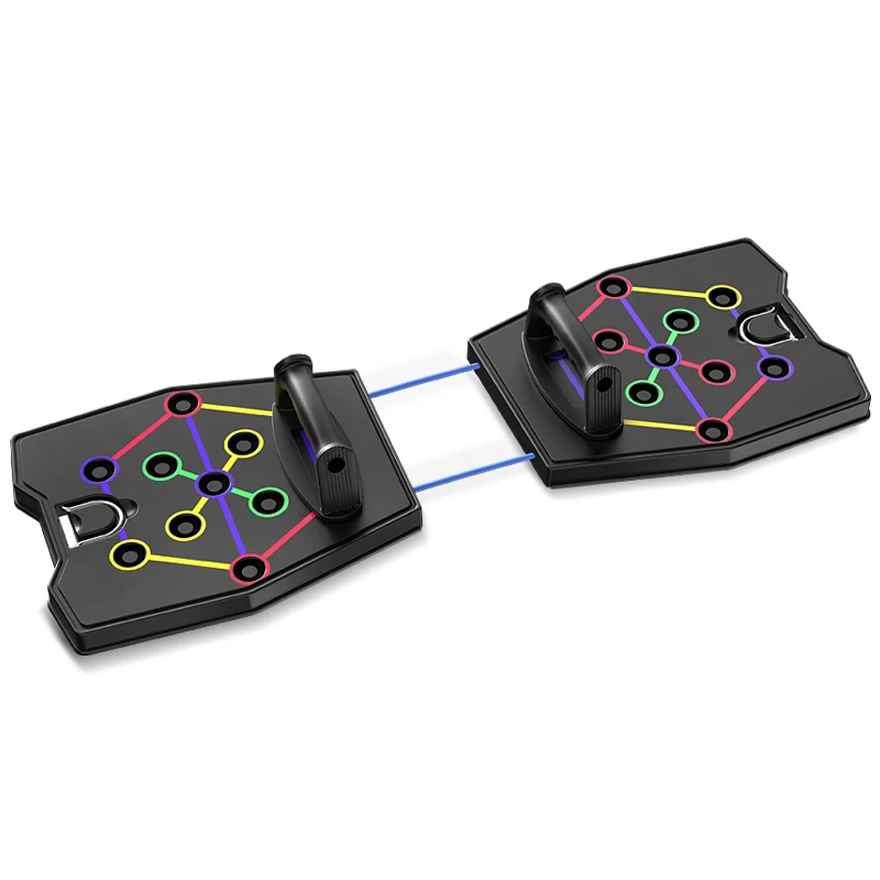 Folding Push-Ups Stands Board Portable Fitness Workout Exercise Equipment 9 in 1 pushup Board