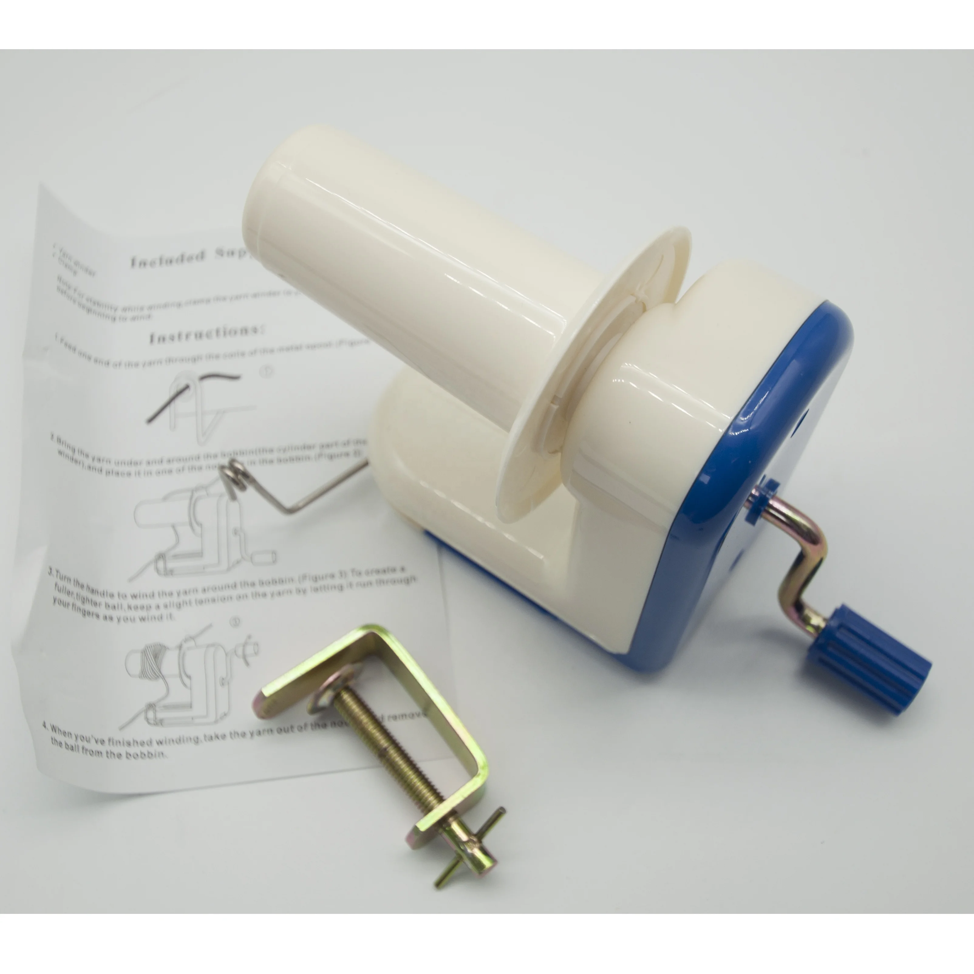 Plastic Hand Yarn Ball Winder (Blue)