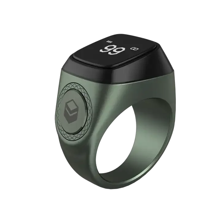 Muslim Islamic Smart Electronic Zik ring Zikir Counter Digital Azan Alarm Clock Iqibla Tacbix Tasbeeh Counter Tasbih Zikr Ring