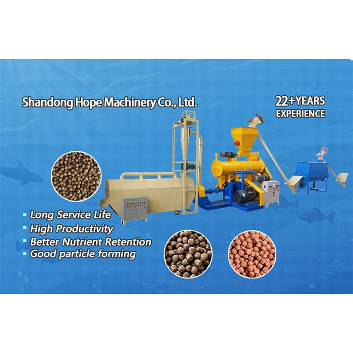 Sinking Floating fish feed extruder production line