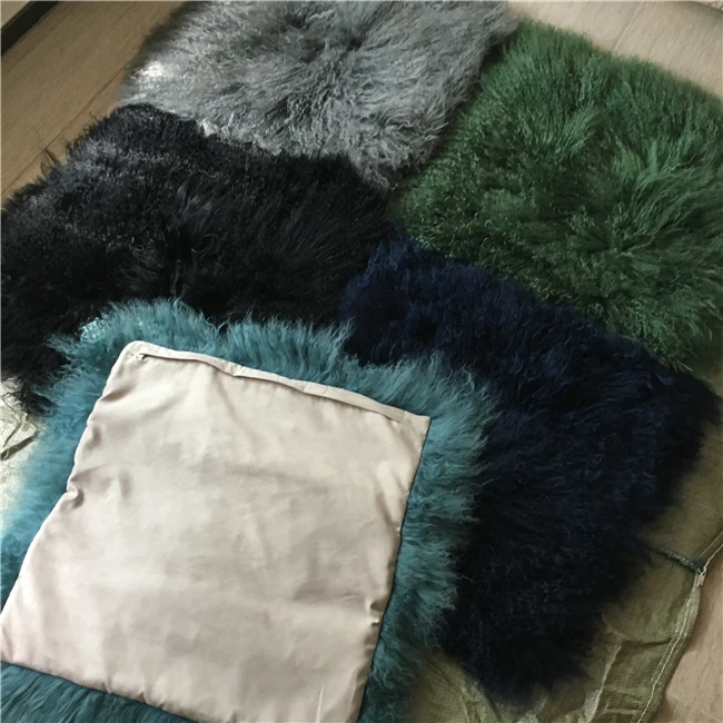 Натуральная 100% тибетская монгольская овчина шерстяная меховая Кожа Наволочка