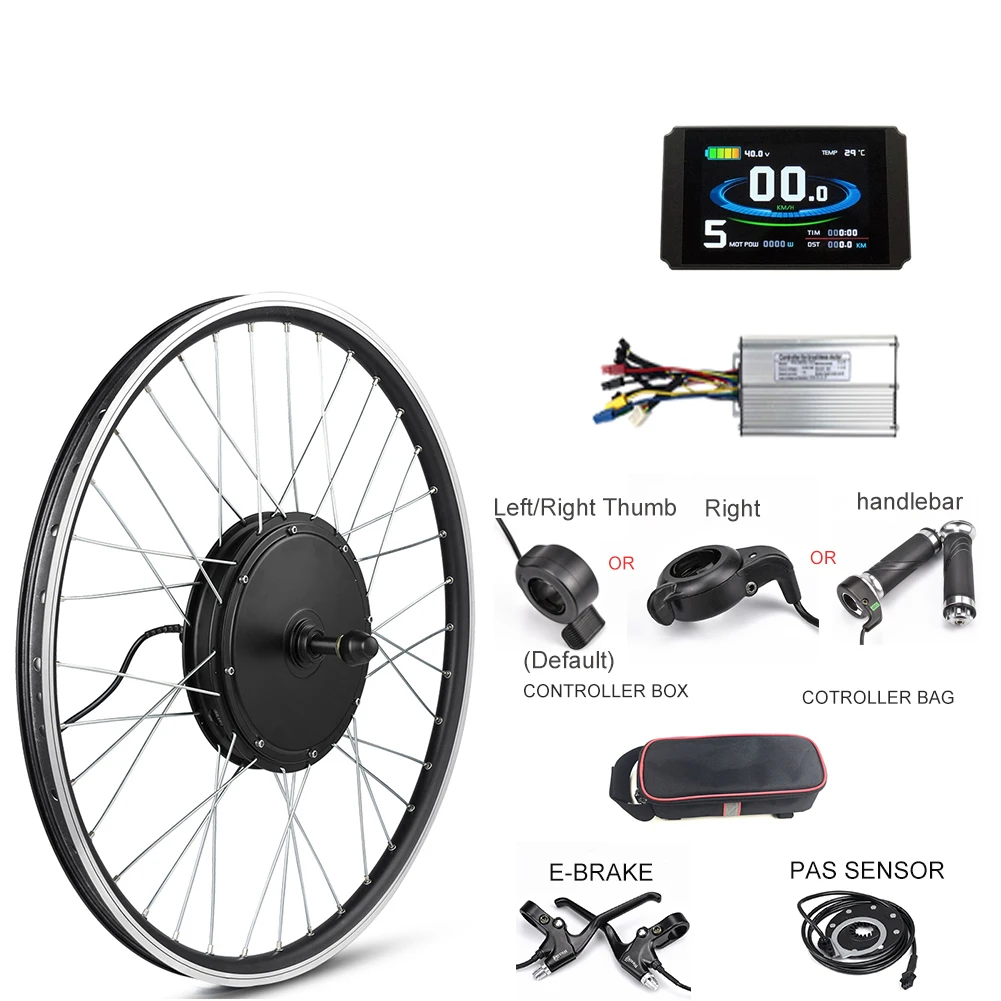 48V 1000W Rear Wheel Waterproof Ebike Conversion Kit for Electric Road Bike 26inch