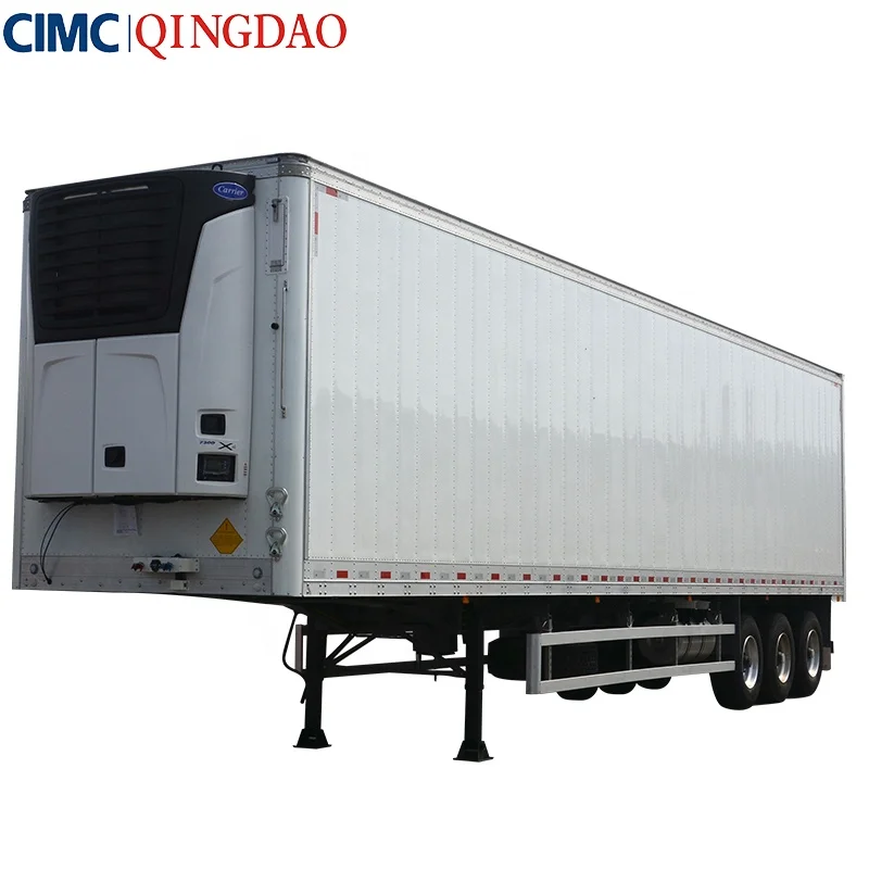 CIMC  Reefer/Refrigerated Van Trailer for cold freeze seafood vegetables  meat/ice cream loading