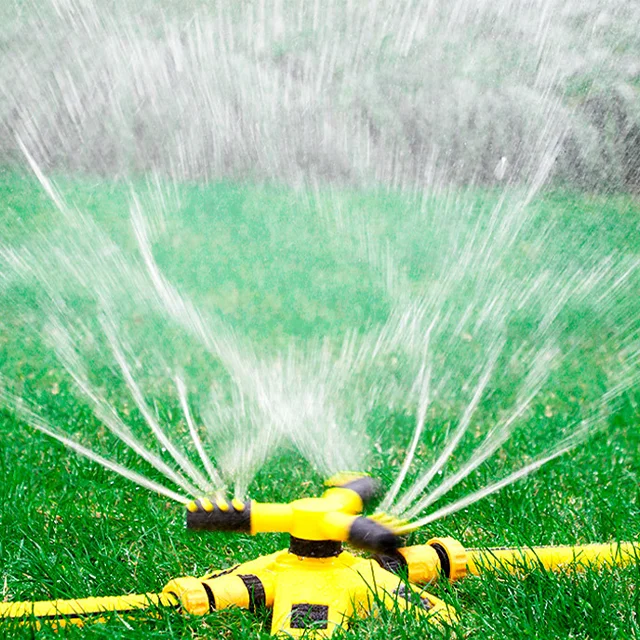 Manufacturer Plastic Automatic Nozzle Sprayer Garden Lawn Water Rotating Sprinkler For Jardin