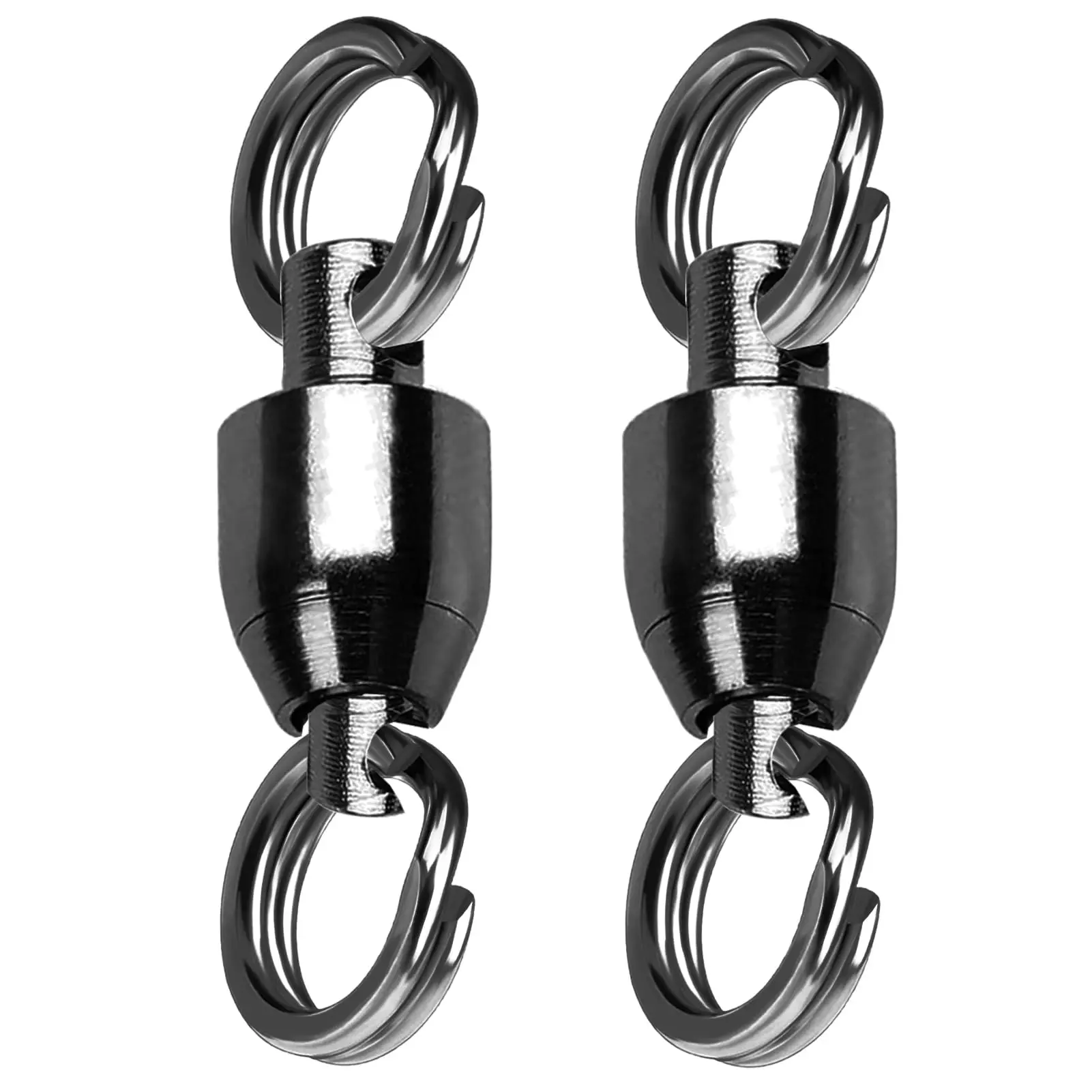 TOPIND Fishing Hooks Connectors Ball Bearing Swivel with Stainless Split Ring for Saltwater