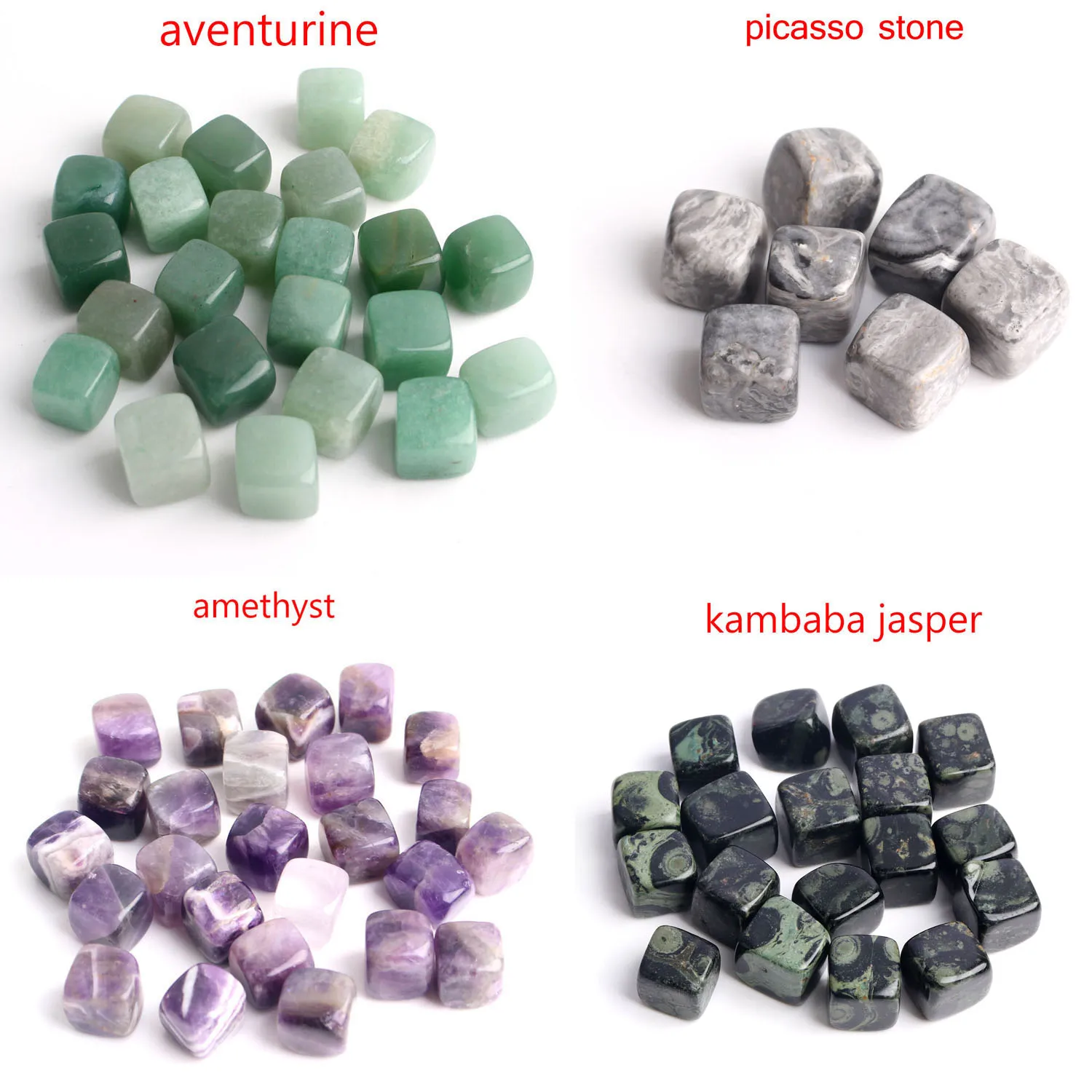 Natural Quartz Mini Square Healing Tumbled Stone Red Agate Cube Crystal For Home Decoration Collection