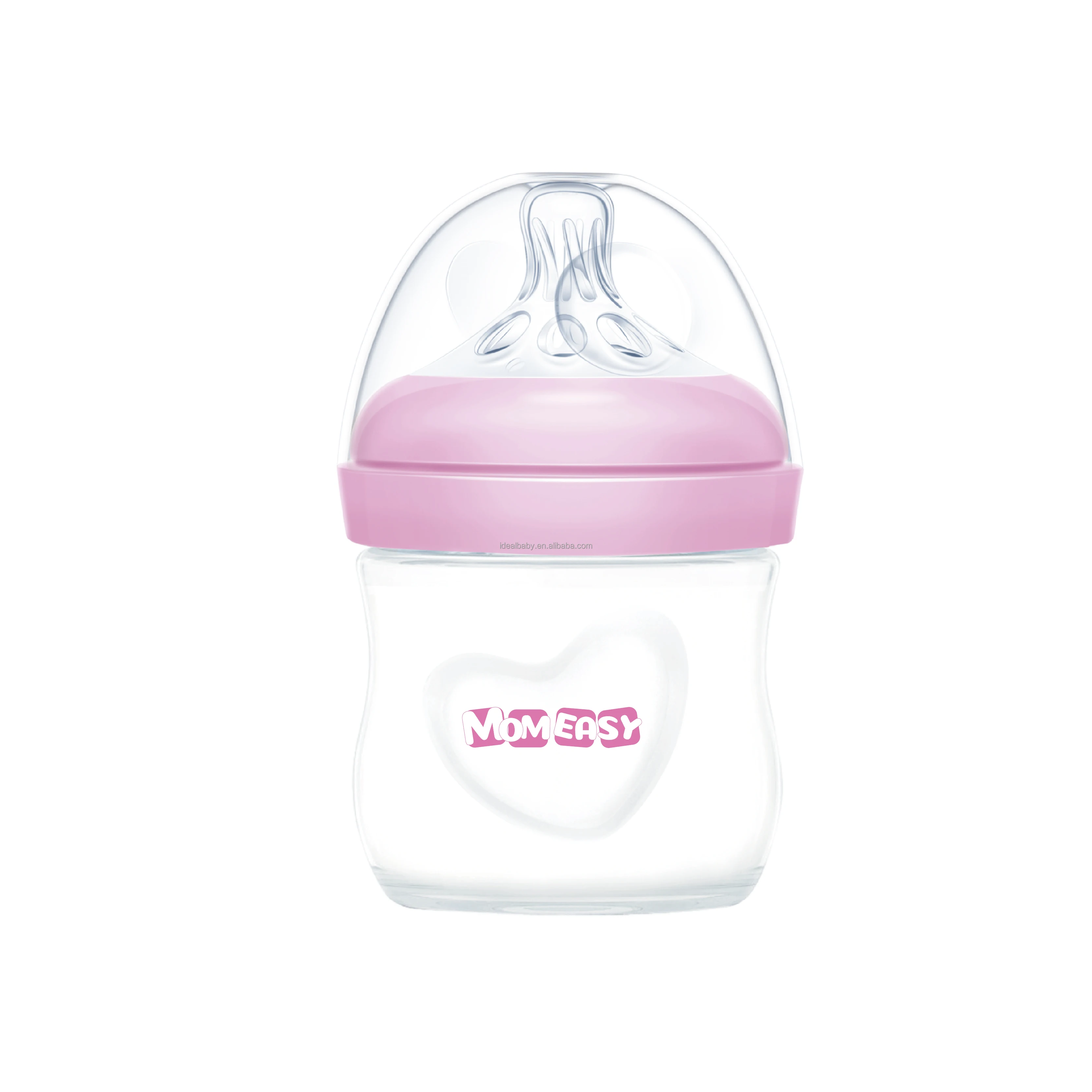 Hot sale 4oz/120ml Wide Neck Borosilicate Glass Baby Feeding Bottle
