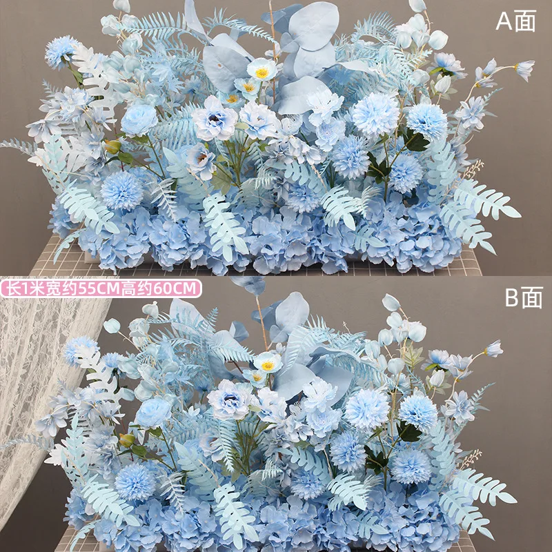 New large-scale floor flower simulation silk flower finished product decoration eucalyptus flower row