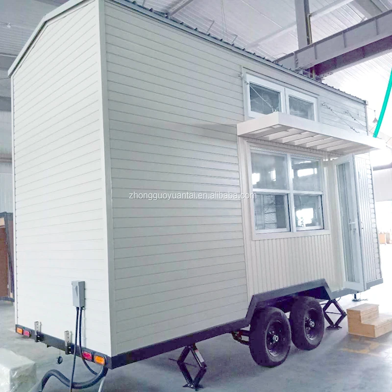 Tiny house travel trailer prefab modular prefabricated wooden house Romania