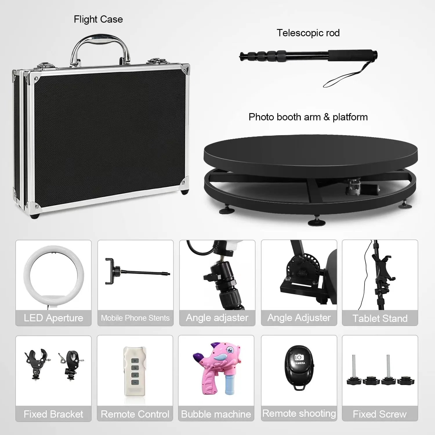 2022 Hot Sale New Portable Selfie 360 Spinner Degree Platform Business Photo Booth Camera Vending Machine Video Booth