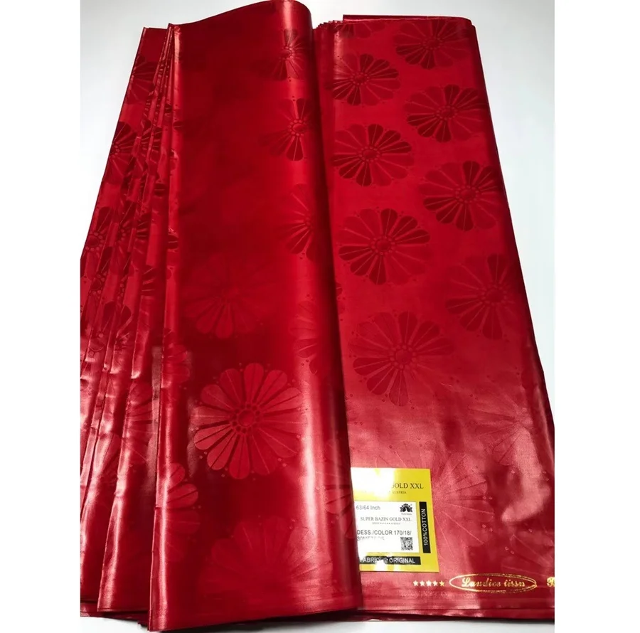 Wholesale Price African Wash Water To Maintain Glossiness 100% Cotton Perfume Bazin Nigerian Fabric 160CM Width For Cloth Wear