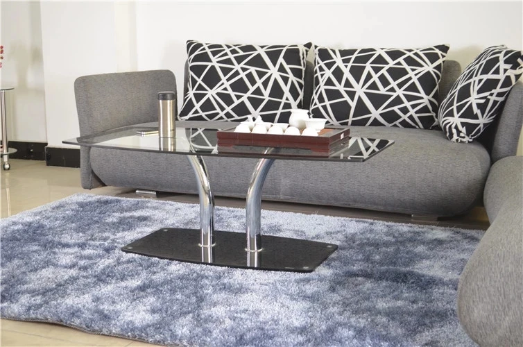 modern fashion tempered transparent center glass coffee table living room side clear glass table tea table