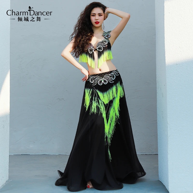 YC055-1 Professional Bellydance Costumes Spandex and Silk Satin Belly Dance Wear for Women