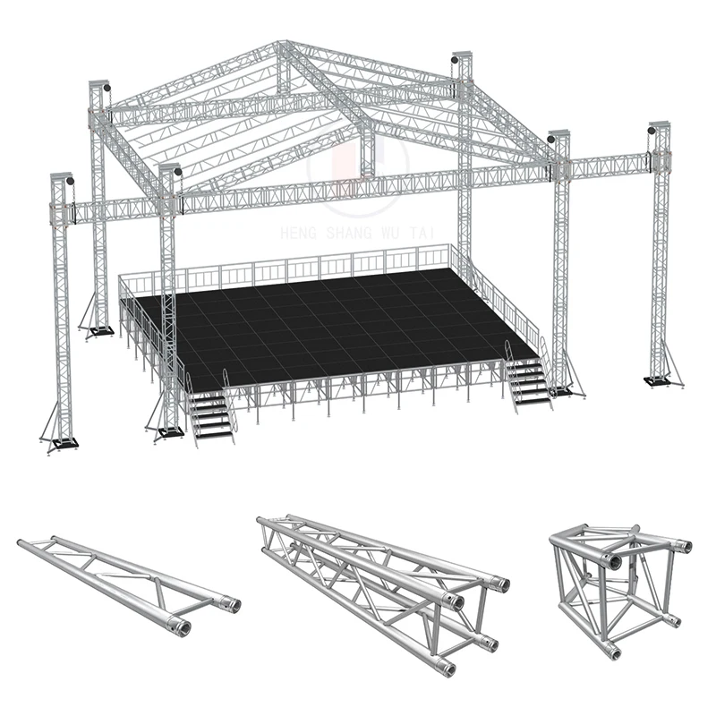Manufacturer Professional Custom TUV Certified Concert Stage 290mm Aluminum Stage Truss,Aluminum +Truss