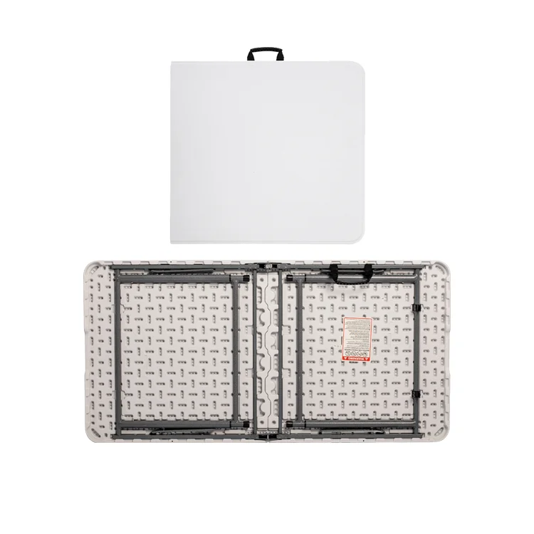 Portable Outdoor Balcony Easy Foldable Kitchen Dining Table Catering Banquet Picnic Plastic White Folding Camping Table