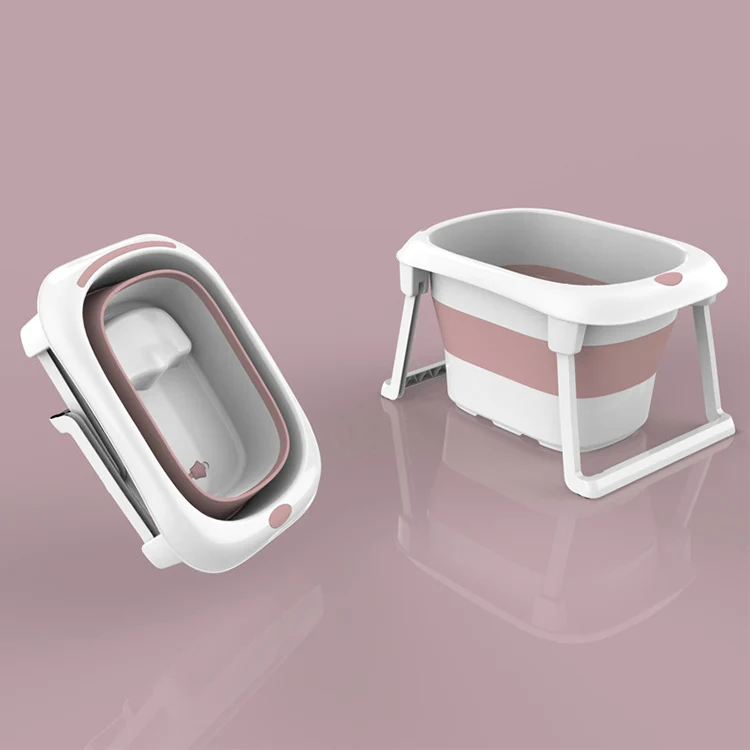 Низкая цена, детская складная ванна, детская пластиковая Портативная Складная Ванна для новорожденных