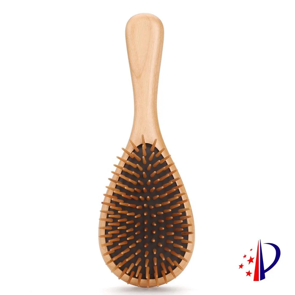 
Unique custom wooden hairbrush wood paddle detangling hair brush oem 2019 new 