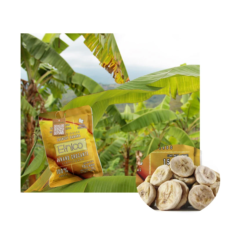Non - GMO Dried Fruit FD Banana Supplier Freeze Dried Banana Snack Food Chips On Selling