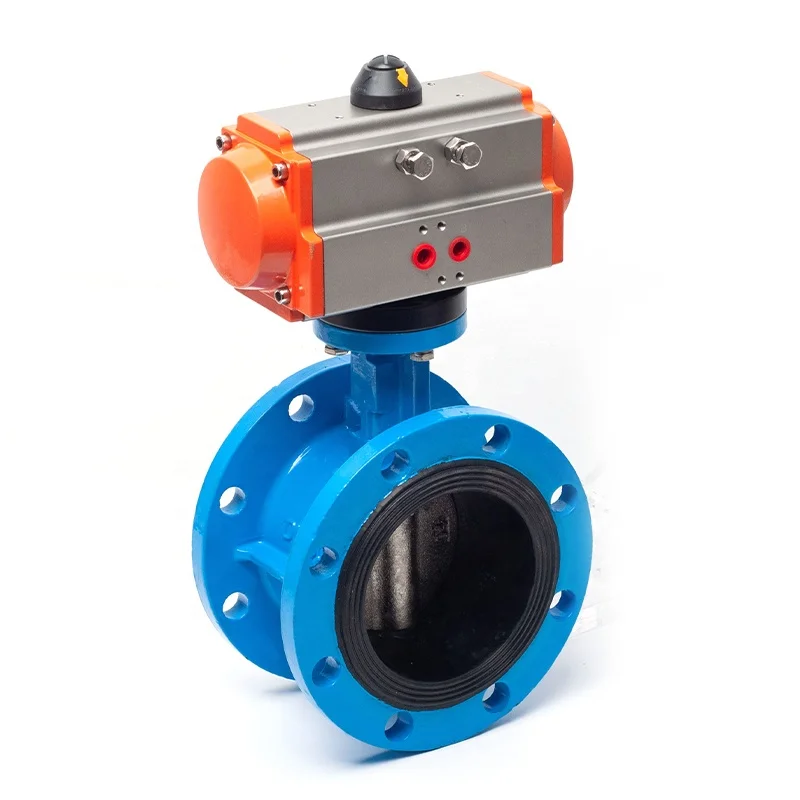 Actuated 4 Inch Italy 10 Lug Cryogenic Grooved Wafer Type Cast Iron Butterfly Valve Manufacturer