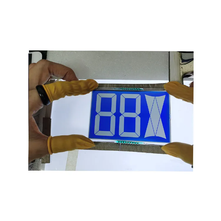 High Contrast Custom STN 7 segment display with   blue  backlight elevator LCD display