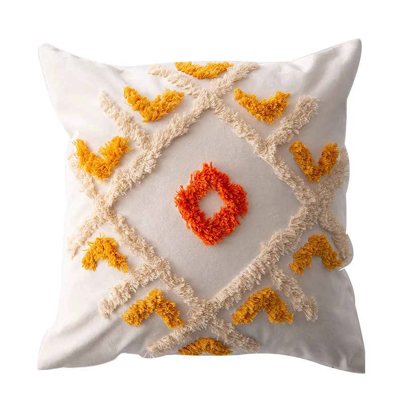 2021 Retro Ethnic Style Soft Cozy Cushion Cover Square Decorative Throw Pillow for Home Decor Car Bed Sofa
