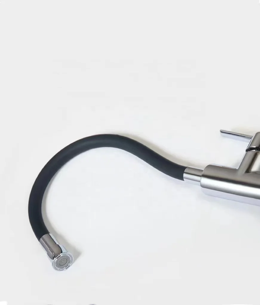 Kitchen Sink Mixer Faucet Flexible Long Neck Hot and Cold Water Mixer Kitchen Faucet Tap