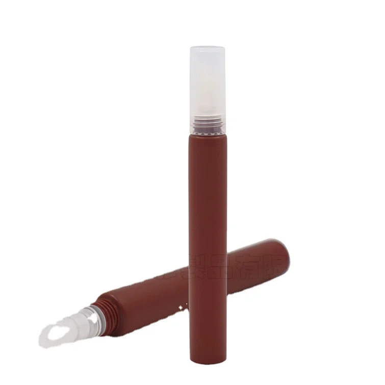 16mm Brush Head Soft Tube 5-10ml for Eye Cream Gel Lip Gloss with Silicone Five-Hole PP Cap