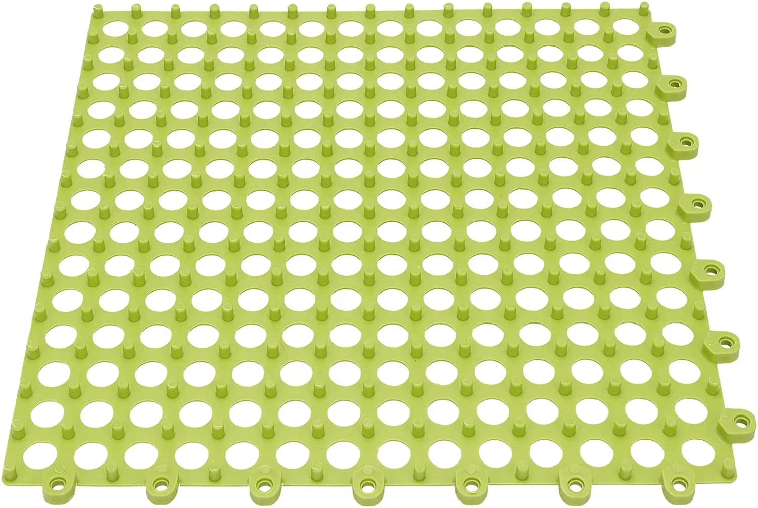 Modular Removable Interlocking Rubber Floor Tiles With Drain Holes Non-Slip Garage Floor Tile for Bathroom Swimming Pool