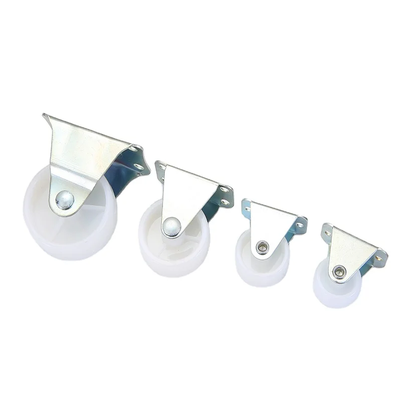 White Pp Wear-resistant Directional Furniture 1.5 Inch Wheel Office Chair Caster