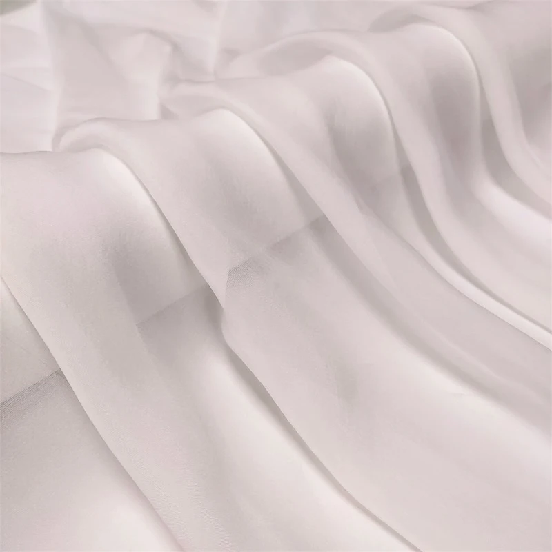 Wholesale 100% Natural Mulberry Silk Undyed White Chiffon Fabric Silk Fabric