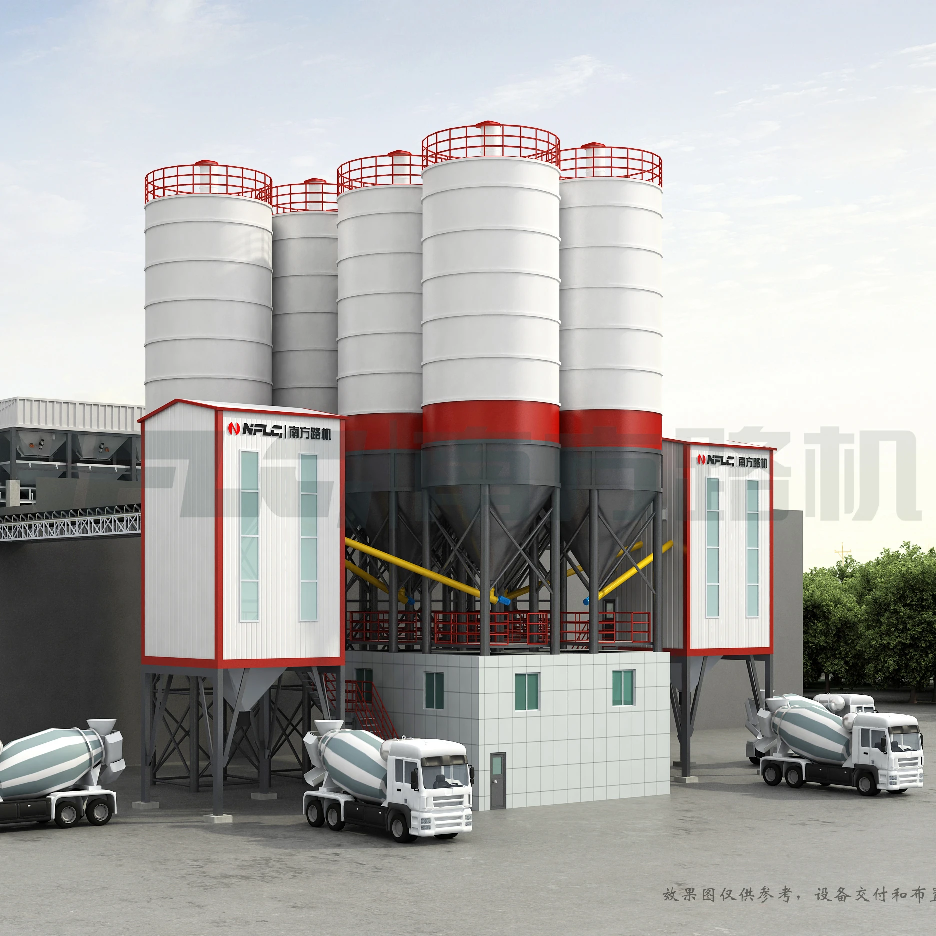High Efficiency New Hot Sale 60m3/h Stationary Concrete Batching Plant Concrete Mixing Plant