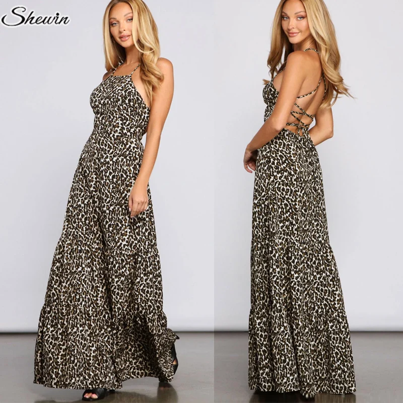 2023 Spring Spaghetti Straps Ruffle Maxi Red Dresses Women Casual Summer Clothes For Women