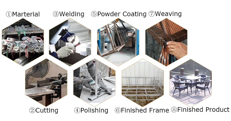 Outdoor rattan patio aluminum day bed sun bed  furniture rattan daybed for pool with cushion