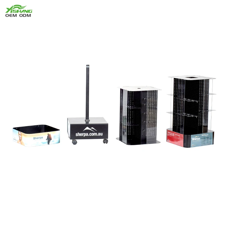 Mobile Metal Pegboard Display Racks With Hooks Pegboard Display Floor Standing Spinner Rack