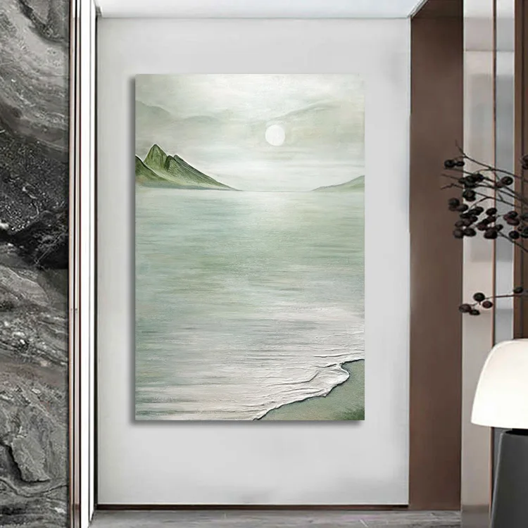 Hand-Painted Thick Texture Texture landscaping Abstract Art Painting Minimalist Art Home Office Wall Decoration Oil Painting