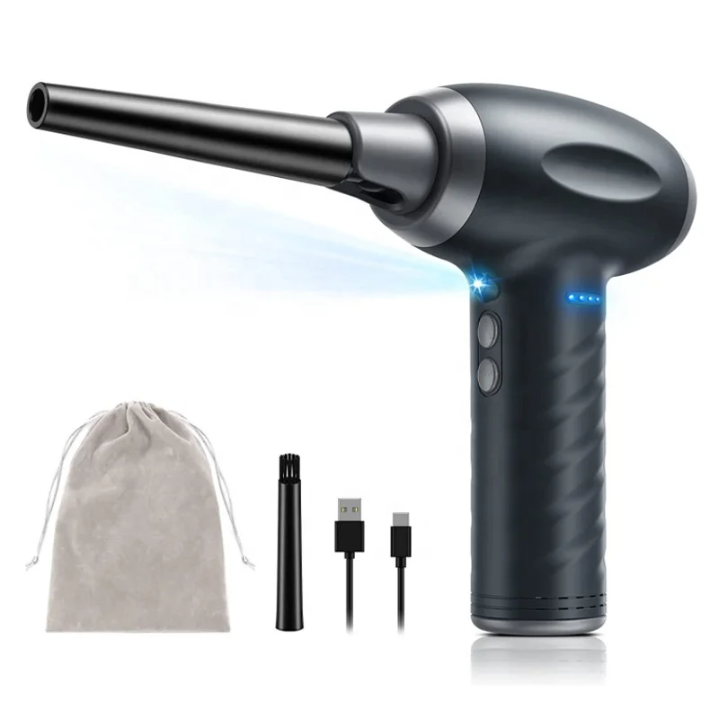 Cordless Air Duster 12000RPM 90W Electric Wireless Air Gel Gun Air Blower Cleaner For PC Computer Keyboard Cleaning Car Laptop