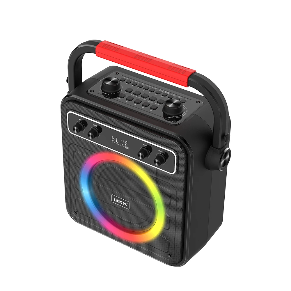 High Quality 50W Karaoke Bluetooth Speaker Powered DJ Sound Box KTV  Party Box With LED Light MIC Big Power DJ Speaker Home