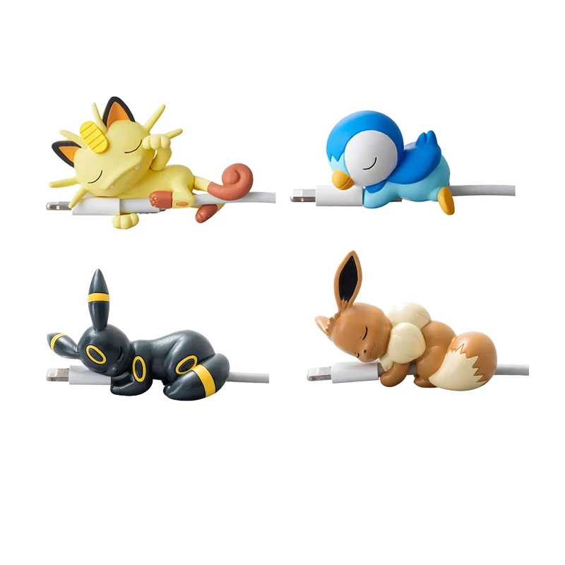17 Design Cute PVC Poke Monster Figures Charging USB Cable Protectors As Promotion Gift