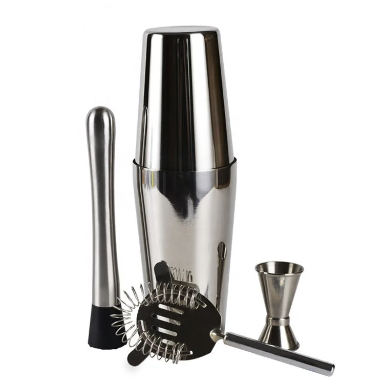 Bar Tools Boston Shaker Set Bartender Bar Tool Set for Home Bar Shaker Set