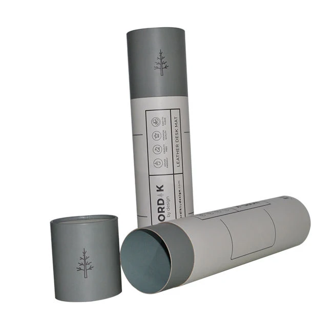 Custom logo biodegradable craft paper tube mousepad packaging box round cardboard boxes for mouse pad packaging