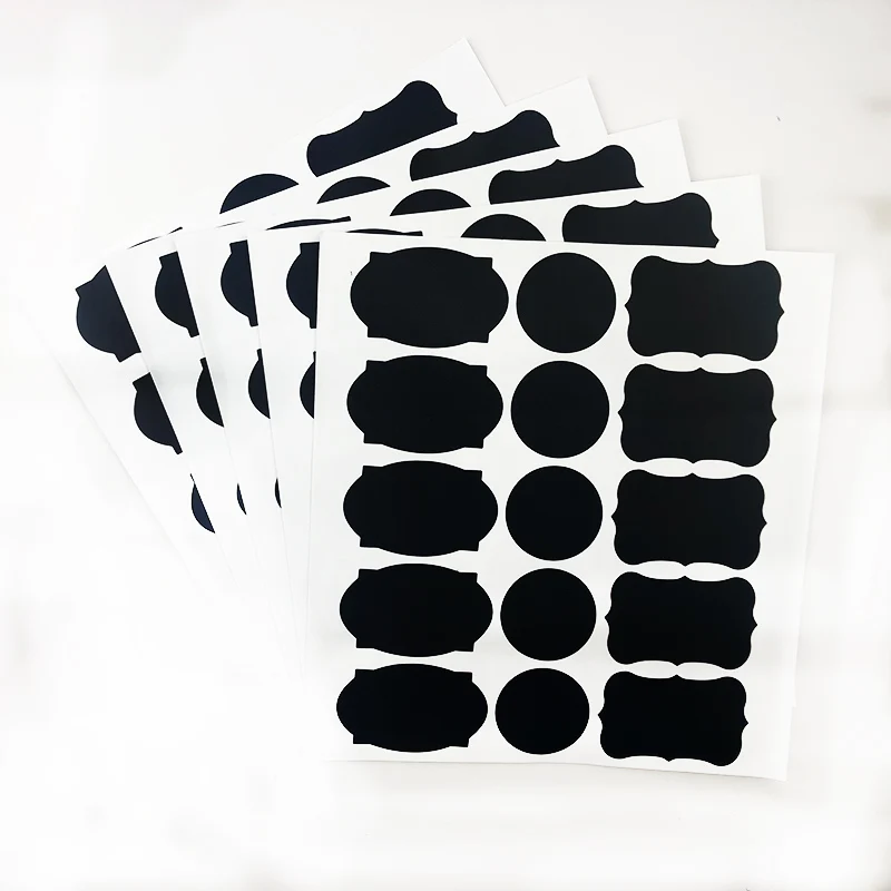 black chalk sticker laundry labels  jars containers kitchen organization labels