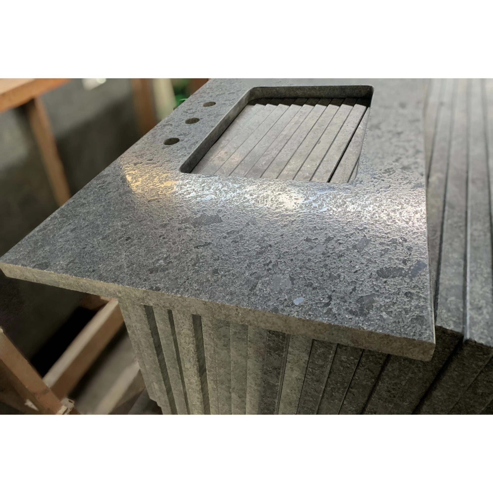 Best Price Natural Granite Stone Steel Grey Granite Vanity Top