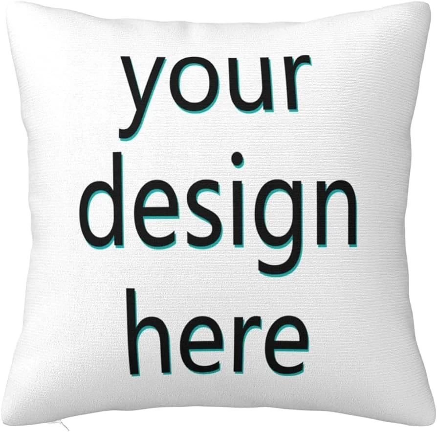 Custom logo Cushion Cover Decorative Linen Cloth Throw Pillow for Home Decor Couch Sofa Bedroom Living Room