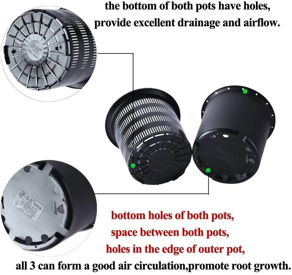 High Quality PP Plastic Garden Pots Indoor/Outdoor Planting With High Return Purchasing Rate