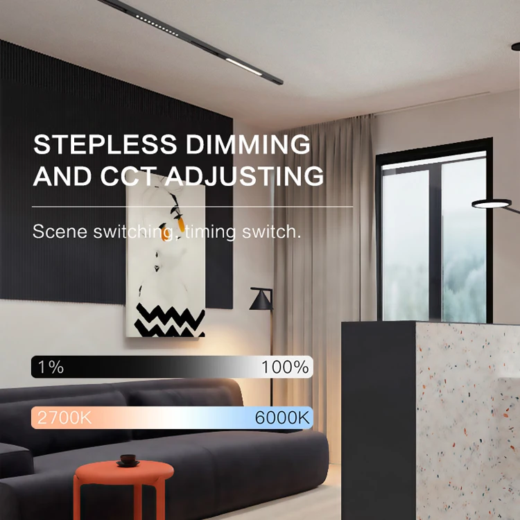 VACE White Grille Flood Line Adjust Rail Spotlights Series Magnet Magnetic Led Track Lights