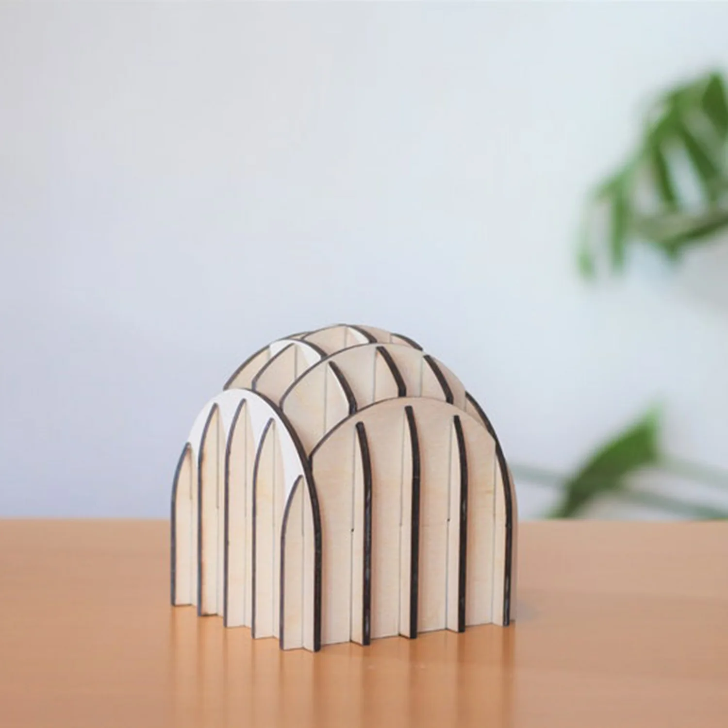 New cross-border Art Decorative Pen Pot creative wood DIY Art handmade Pen container for home decoration